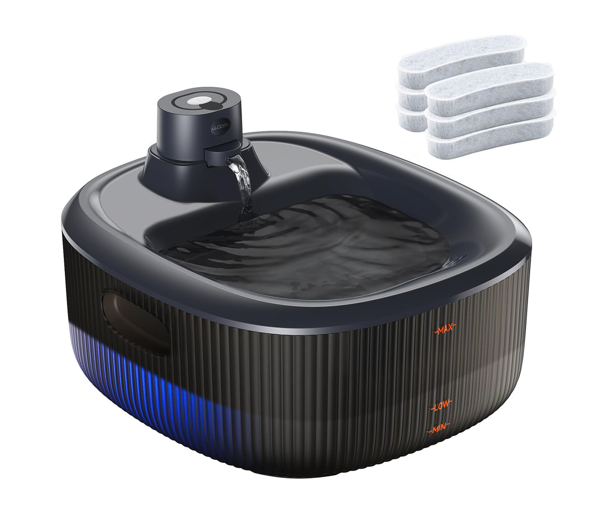 Fuente de agua inalámbrica WOPET para perros grandes con 6L, hidratación continua.