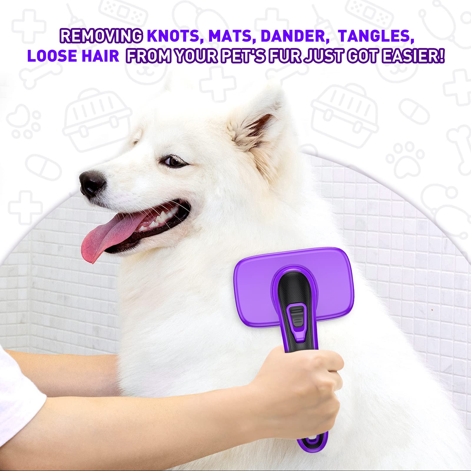 Mango ergonómico anti deslizante de WOPQAEM para cepillados largos y cómodos.