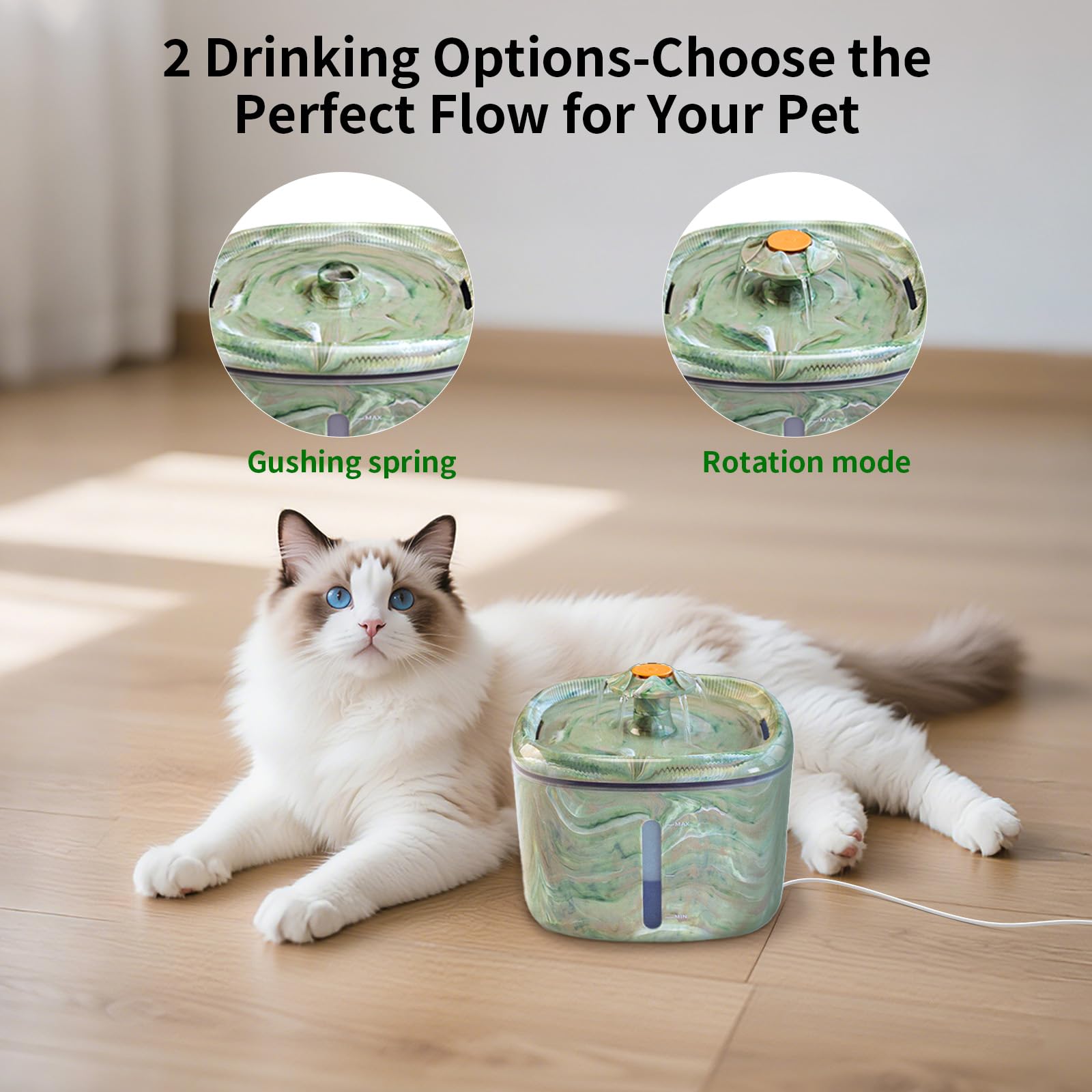Woqucute fuente con diseño camuflaje verde, se integra mejor en el hogar.