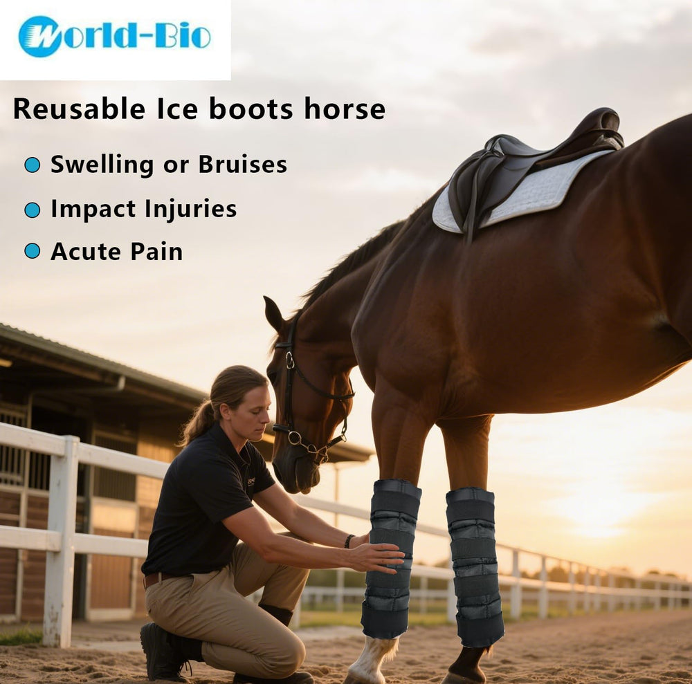WORLD-BIO empaque de botas de hielo para caballos