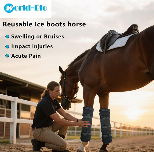 WORLD-BIO empaque de botas de hielo para caballos