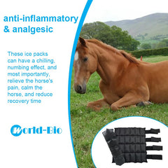 WORLD-BIO botas de hielo para rodilla de caballo alivian la rigidez tras ejercicio