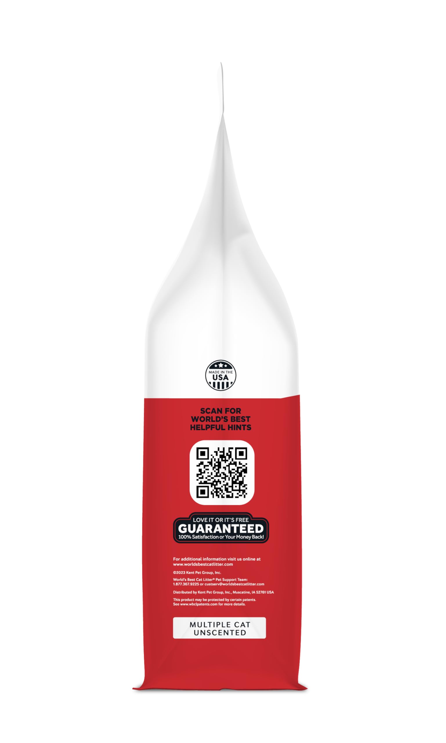 World's Best Cat Litter, amigable con el medio ambiente y fácil de desechar.