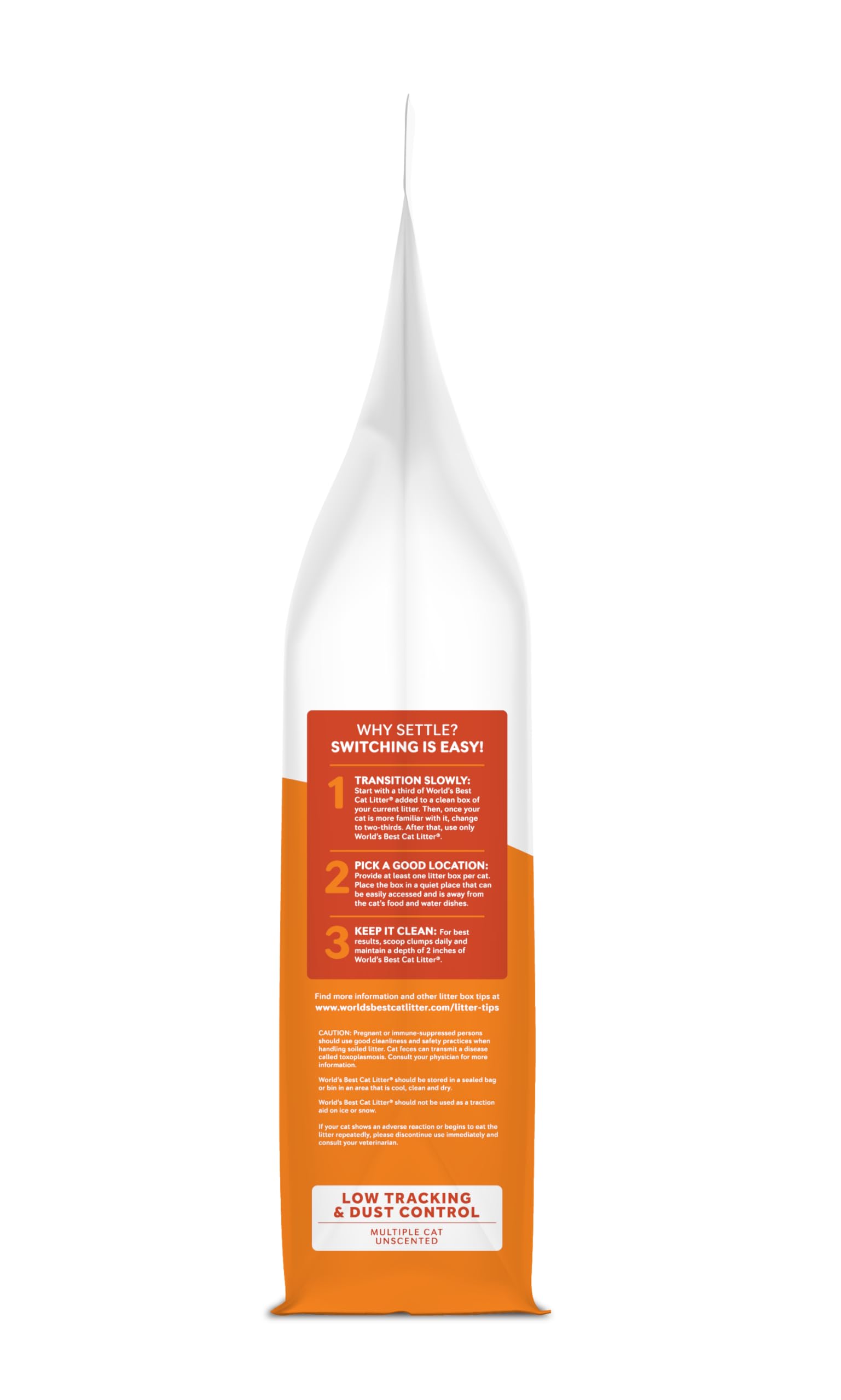 World's Best Cat Litter apto para sistemas sépticos y seguros.