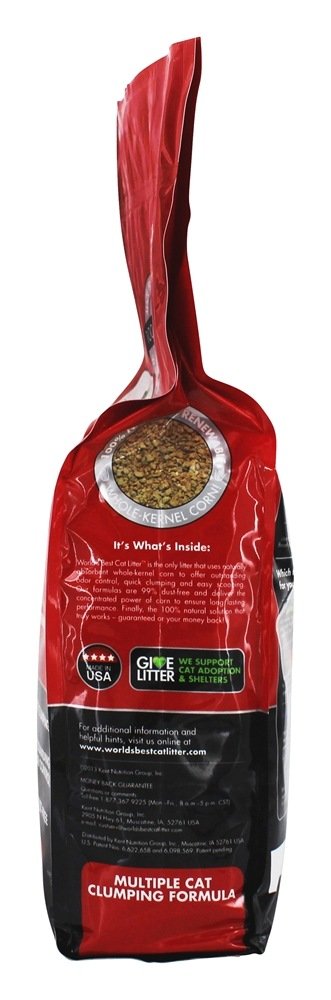 World's Best Cat Litter bolsa de 7 libras para uso prolongado y menos cambios.