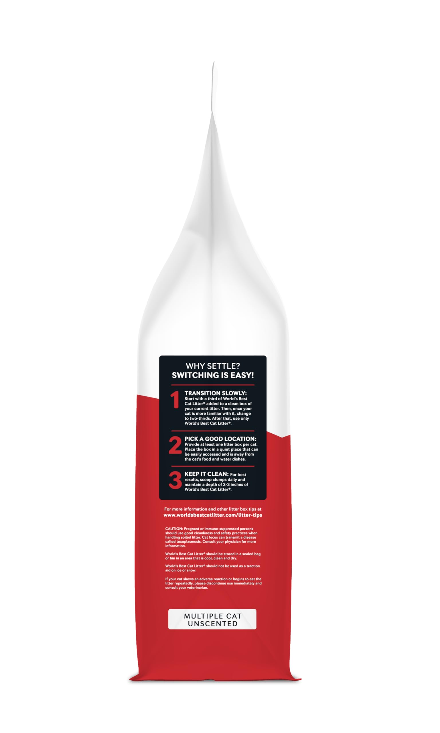World's Best Cat Litter, sin químicos agresivos ni perfumes artificiales.
