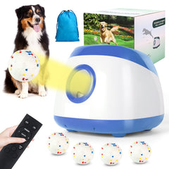Lanzador automático para perros Wortade a 40 pies, ideal para patios y juego continuo.