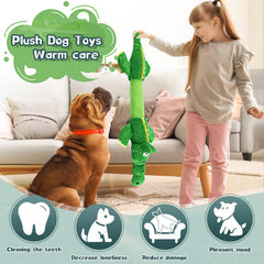WOWBALA peluche croco con sonido chirriador para despertar curiosidad y juego.
