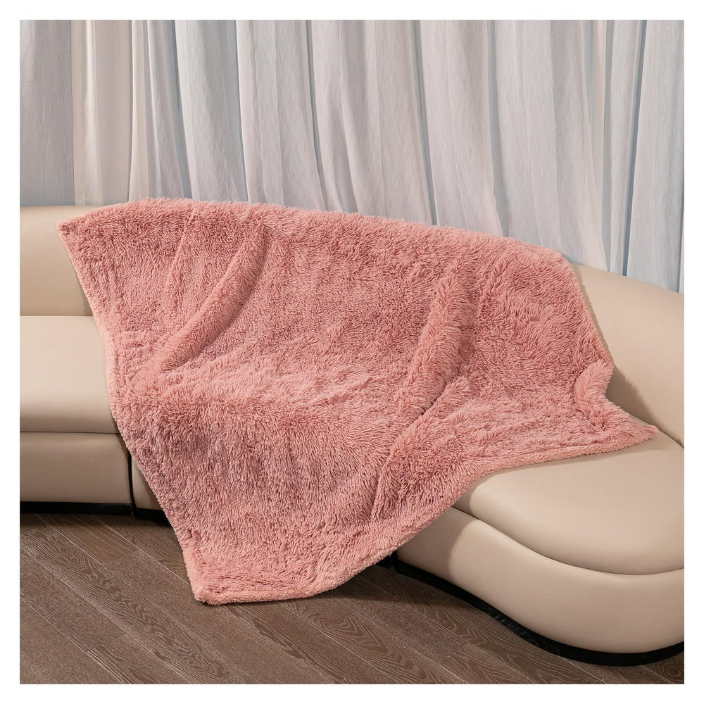 Wowchine manta lavado fácil rosa, lavable a máquina para una limpieza rápida