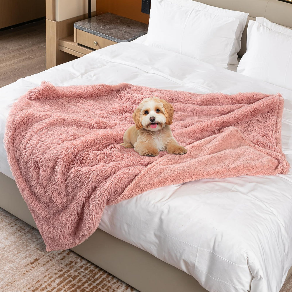 Wowchine manta tamaño grande rosa, protege la cama y mantiene a tu mascota cómoda