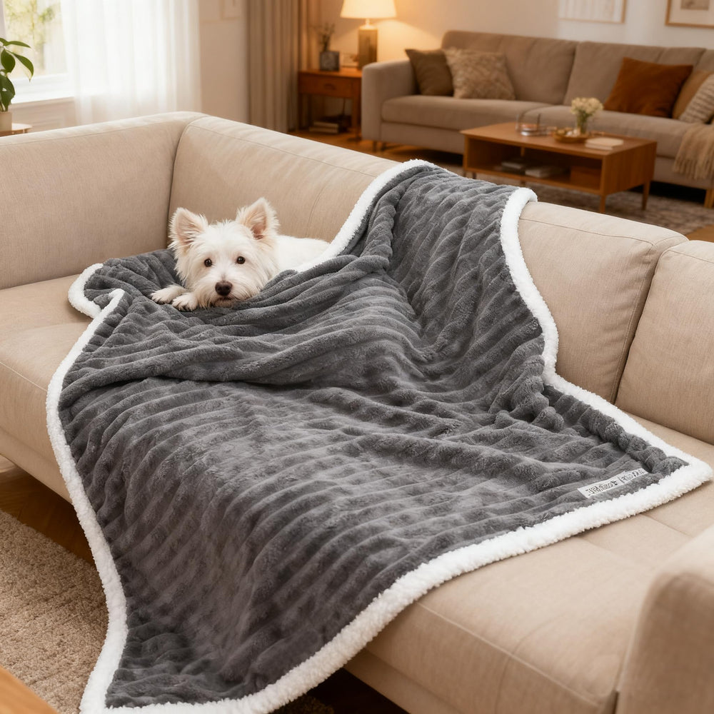 Wowohpet manta impermeable para perros con sherpa suave protege muebles