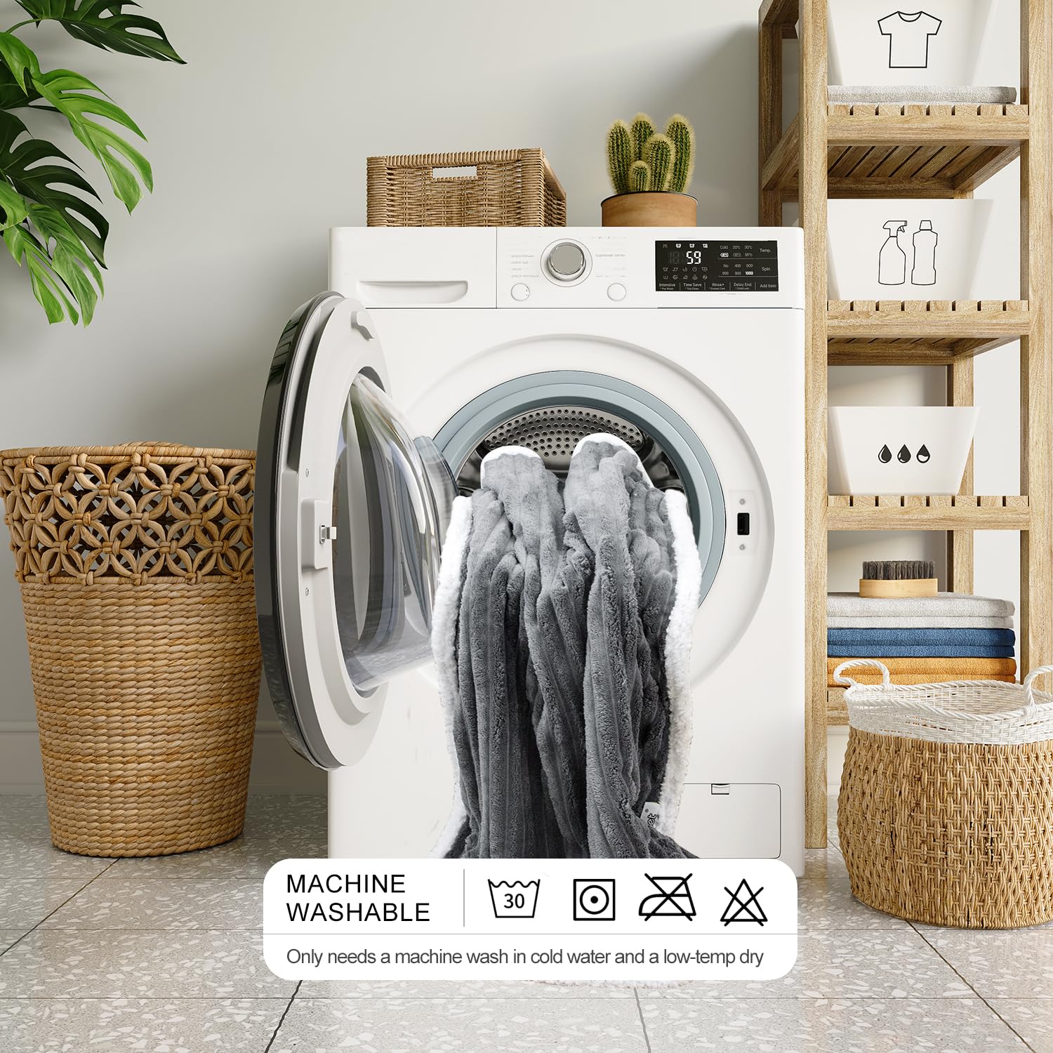 Wowohpet manta sherpa proporciona textura suave para tacto agradable