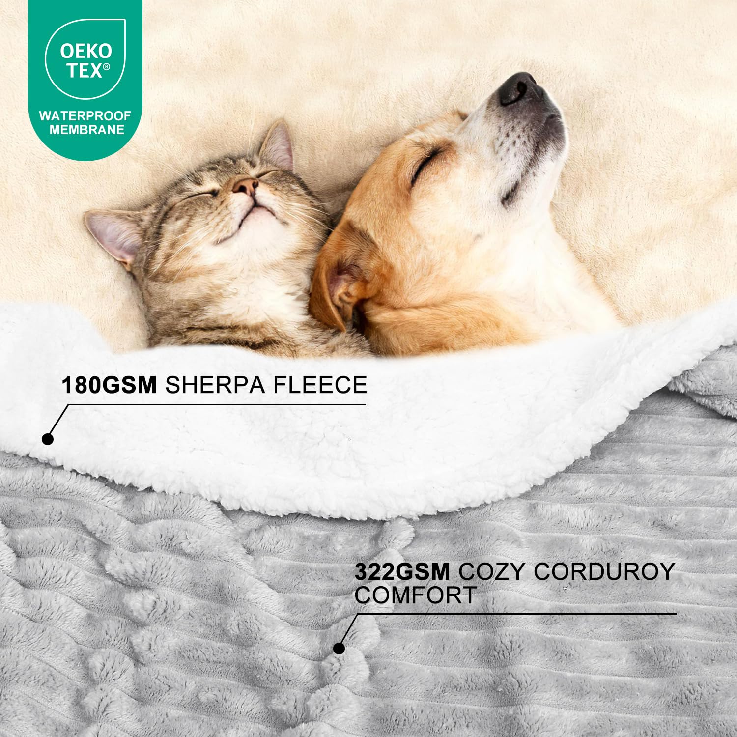 Wowohpet manta sherpa ultra suave brinda confort a tu mascota