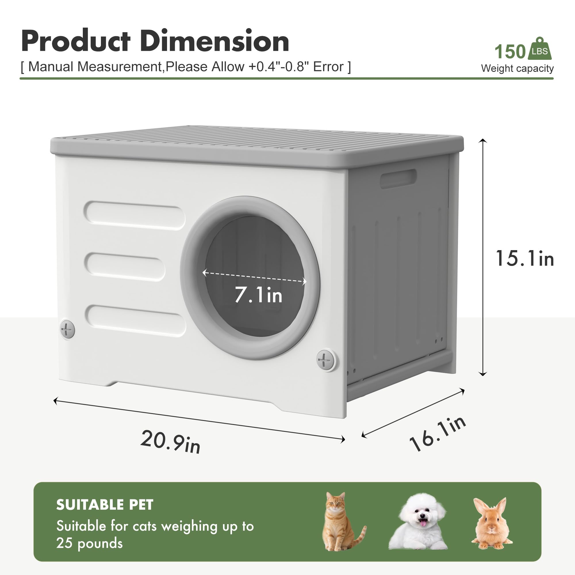 WOWOTOZN casa-gatos almacenamiento-compacto: se pliega para reducir el espacio de almacenamiento.