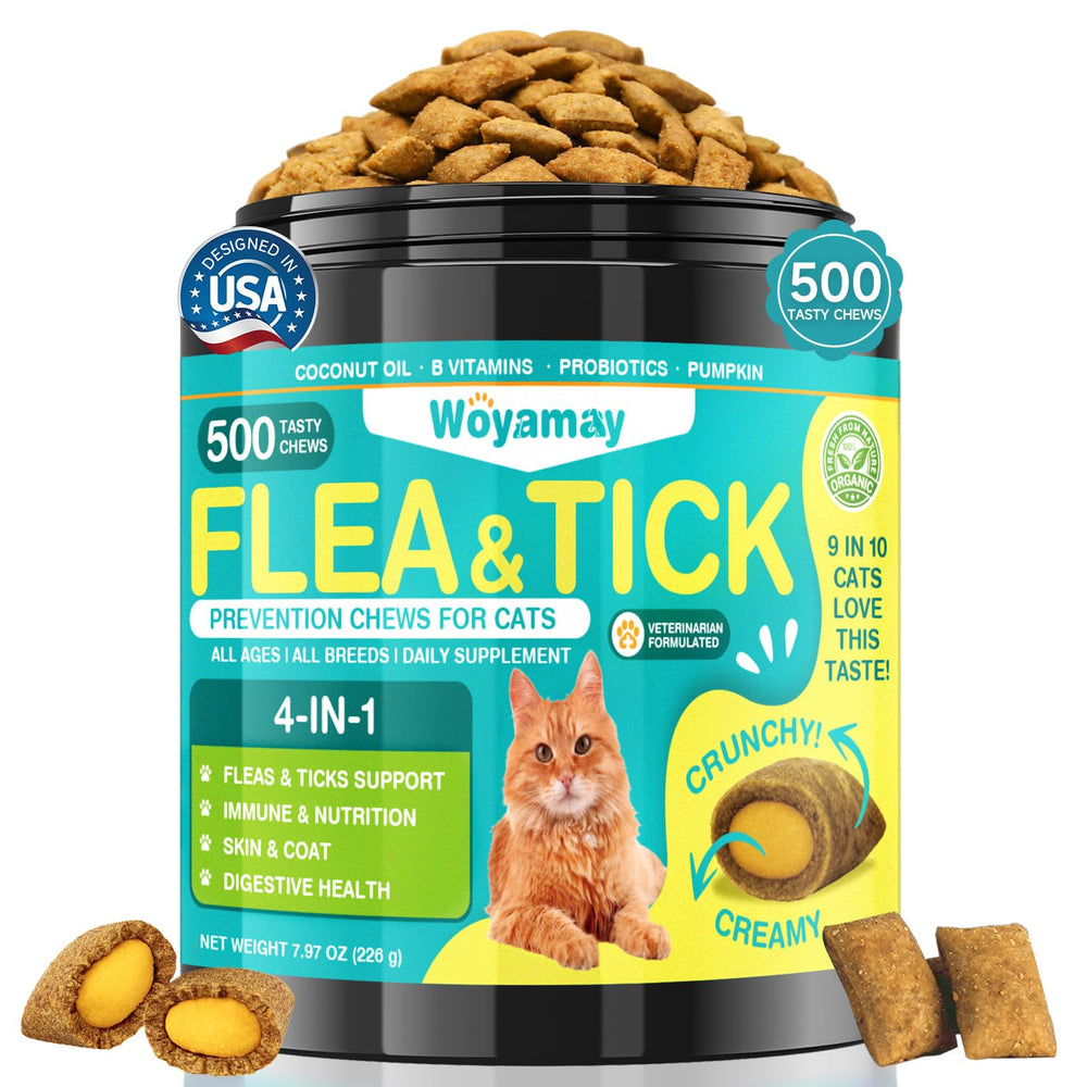 Woyamay 4-en-1 para gatos: envase compacto para uso diario.