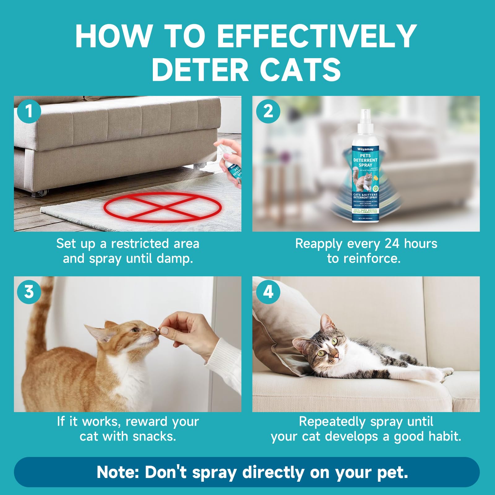 Woyamay Deterrente para Gatos, entorno hogareño más ordenado y libre de gatos.