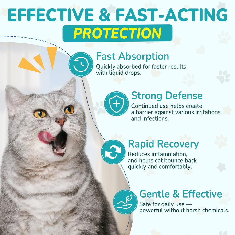 Cuidado del tracto urinario de gatos con la formulación natural de Woyamay.