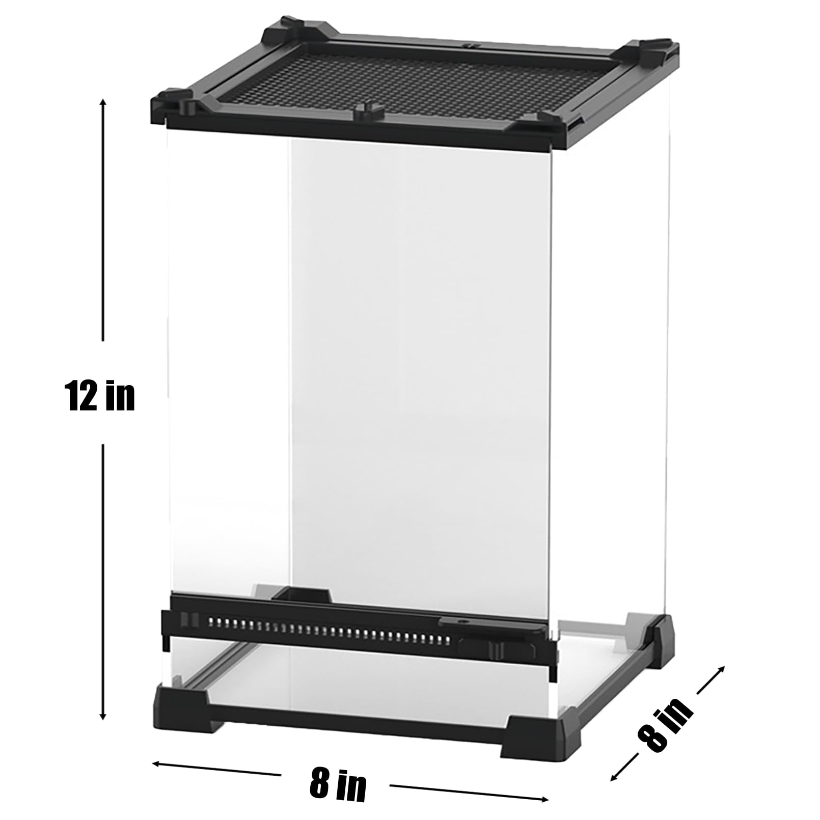 Woyrise terrario con techo de malla, permite iluminación y ventilación eficientes.