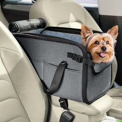 WOYYHO asiento consola para perro en coche con amplio espacio para viajes cómodos.