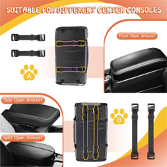 WOYYHO cinturón de seguridad ajustable ofrece sujeción estable para la mascota.