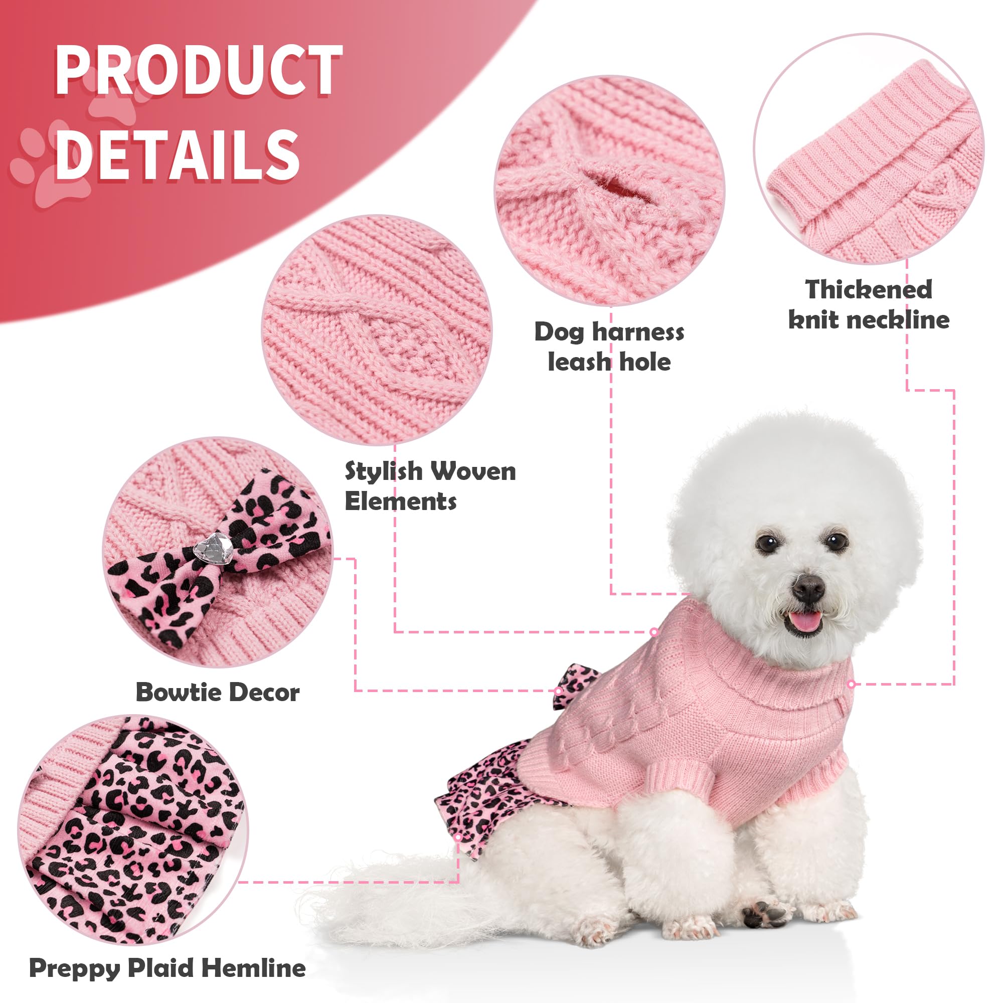 Falda rosa leopardo WOYYHO para paseos