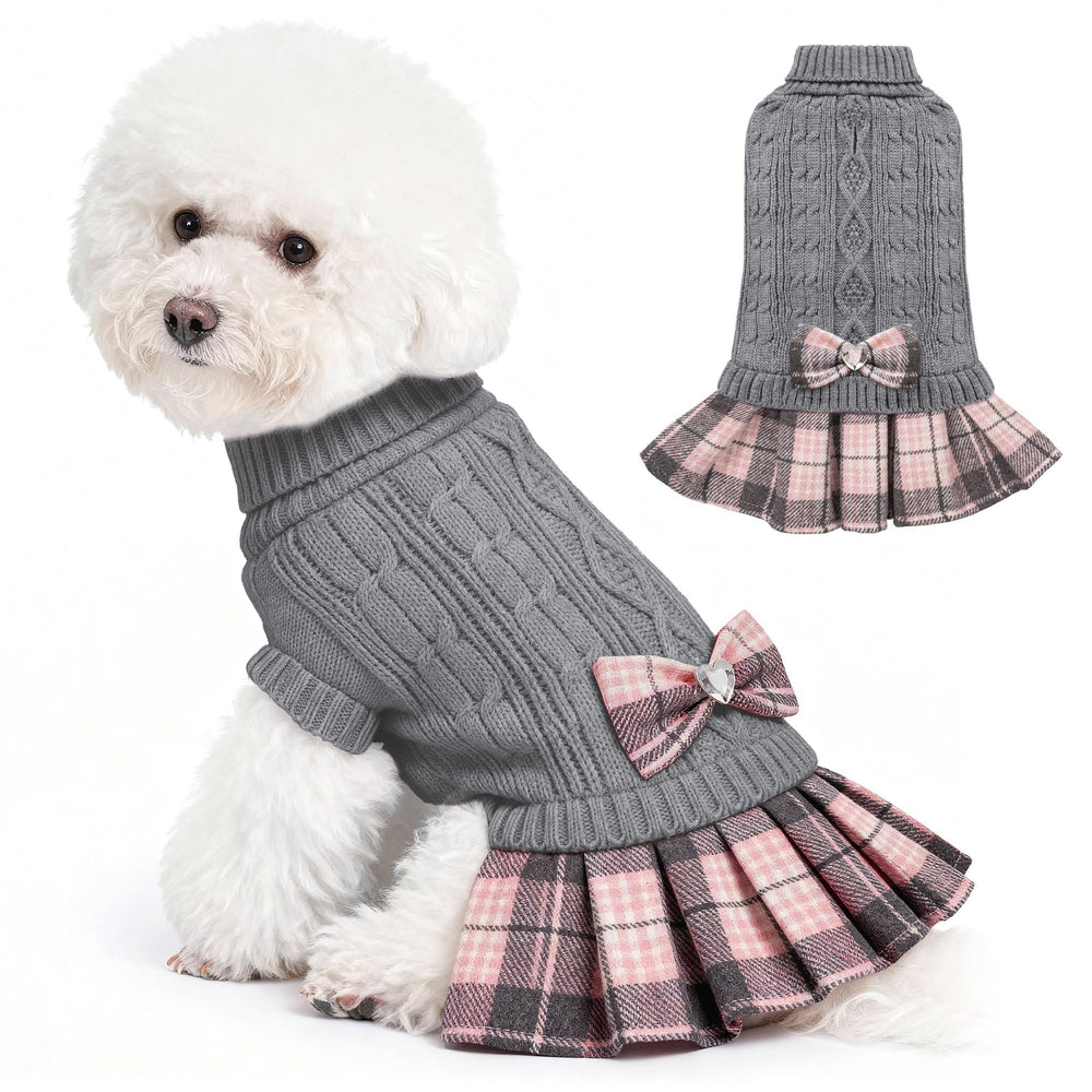 WOYYHO sudadera para perro con cuello tortuga, calor cómodo para paseos fríos.