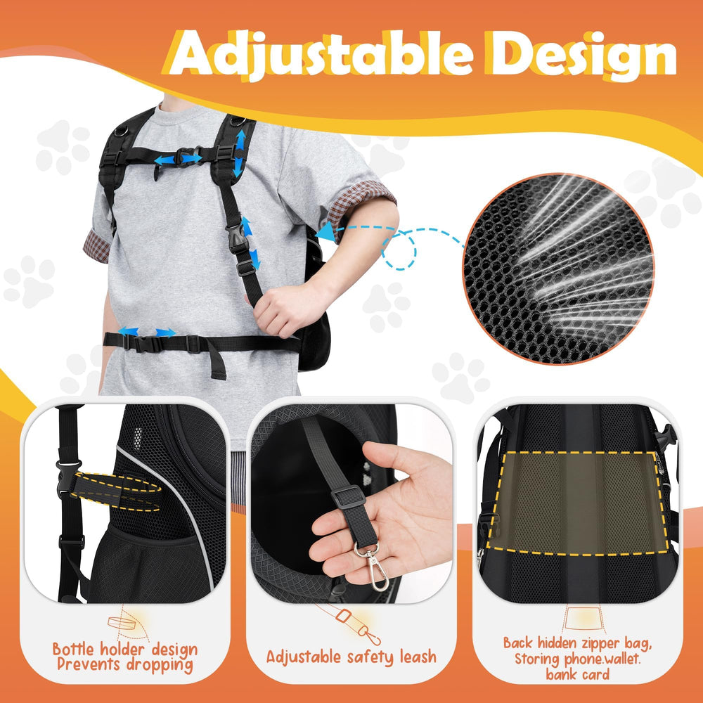 Mochila WOYYHO, base interna removible para estabilidad y limpieza rápida.