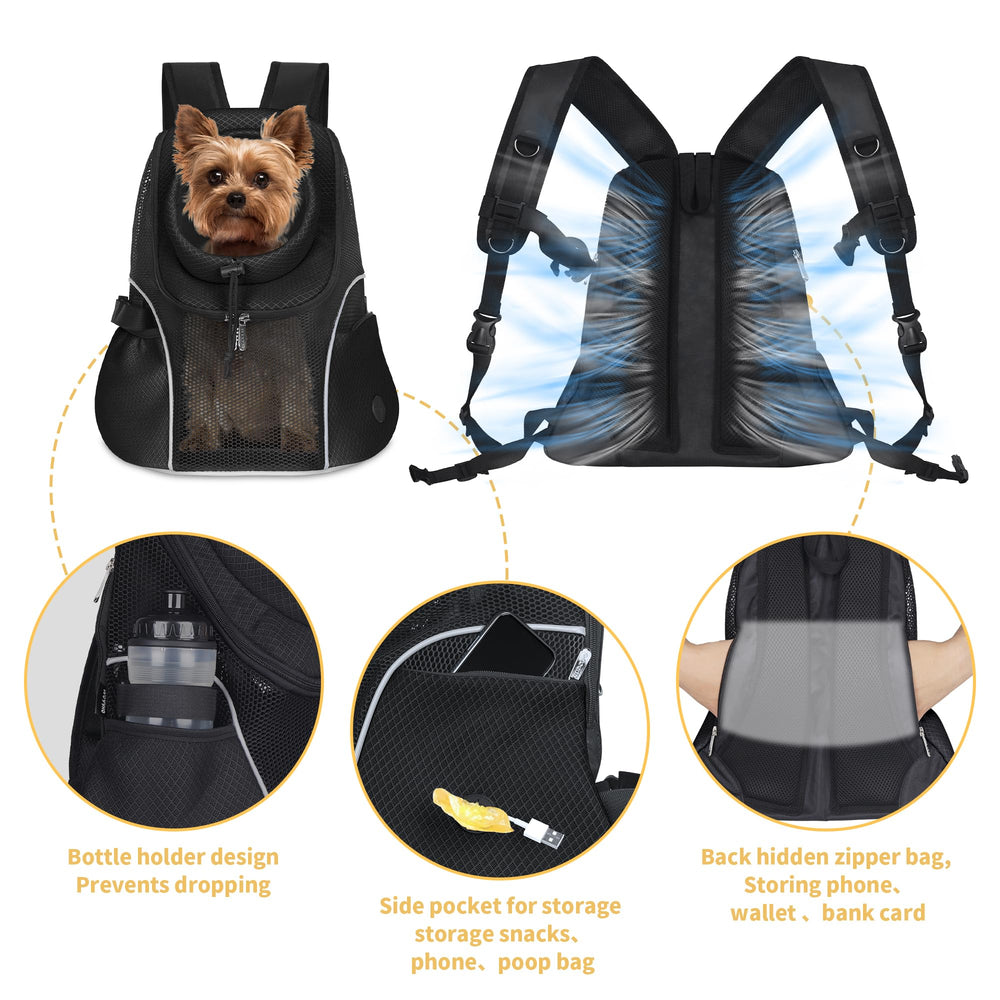Mochila WOYYHO para perro, bolsa lateral de ventilación para uso al aire libre.