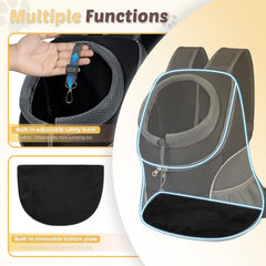 WOYYHO mochila para perro, bolsillos externos, para teléfono y snacks.