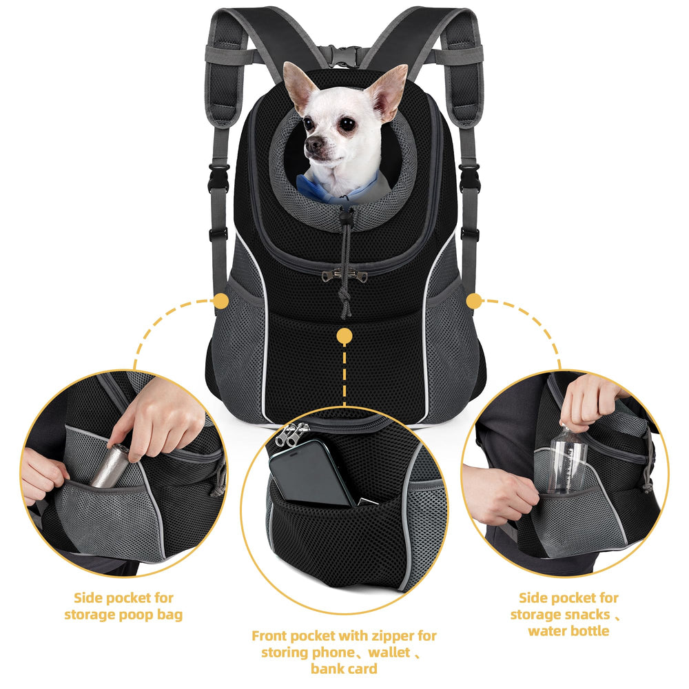 WOYYHO mochila para perro, cinturón de seguridad, evita salidas y aumenta la seguridad.