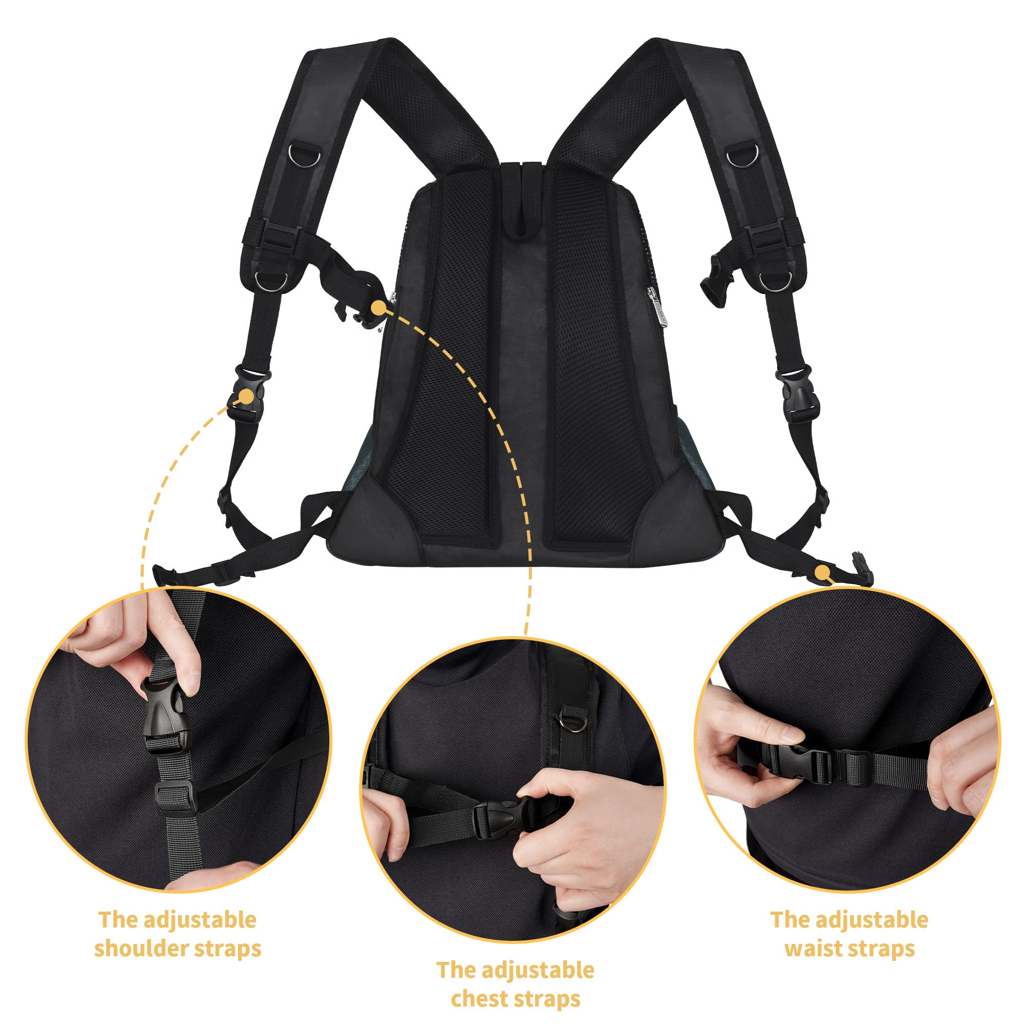 WOYYHO dos modos de uso, hombro ergonómico y cómodo ajuste para caminatas.
