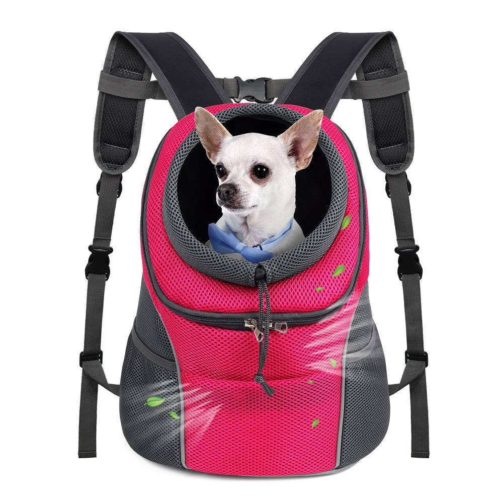 WOYYHO mochila-portador para perros, enfoque frontal ventilado para paseos cómodos