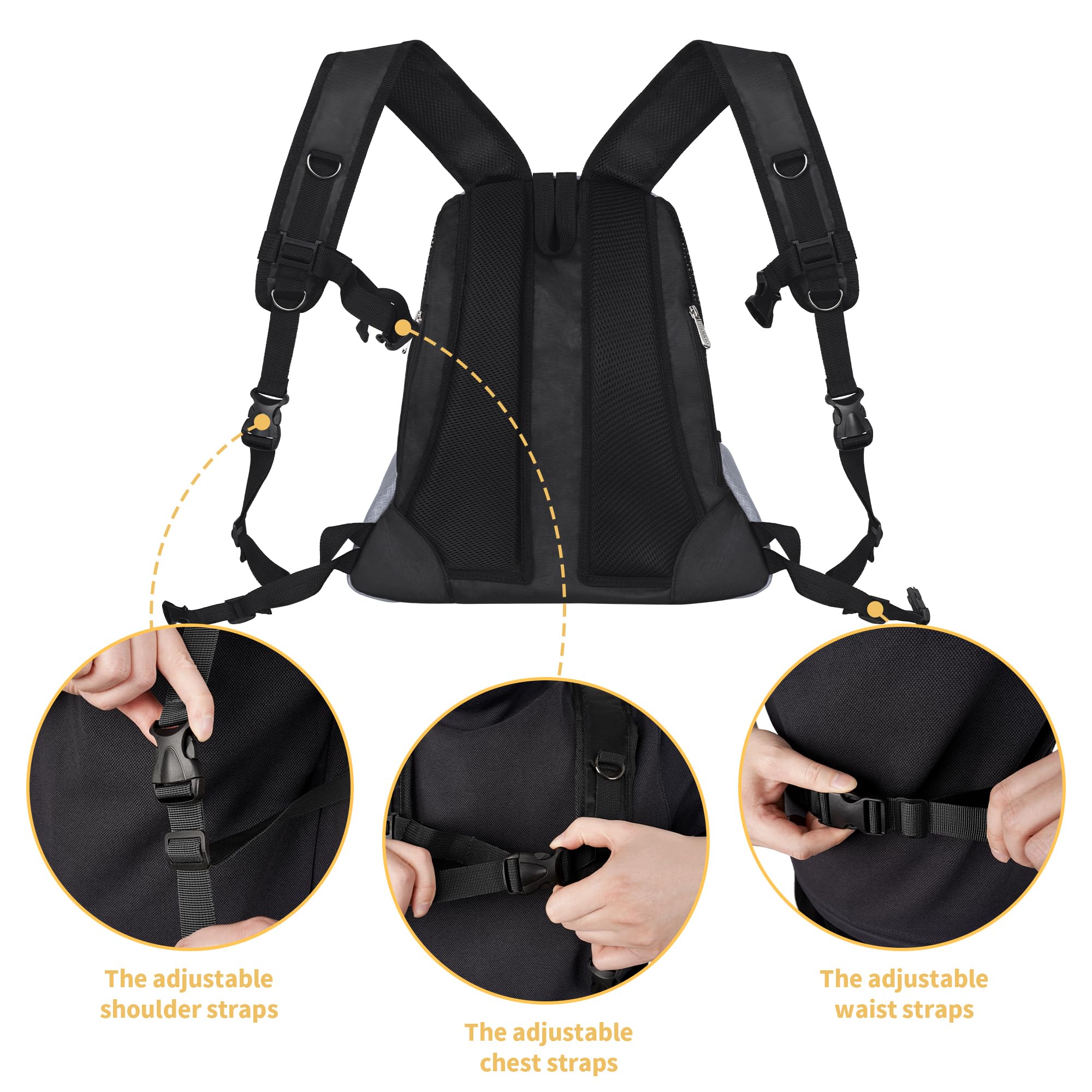 WOYYHO Mochila Portador de Perro uso frontal o dorsal para paseos