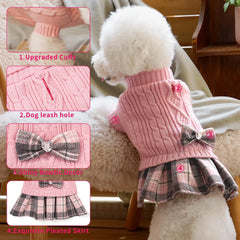 WOYYHO sudadera para perro con cuello alto de tejido cálido y cómodo.