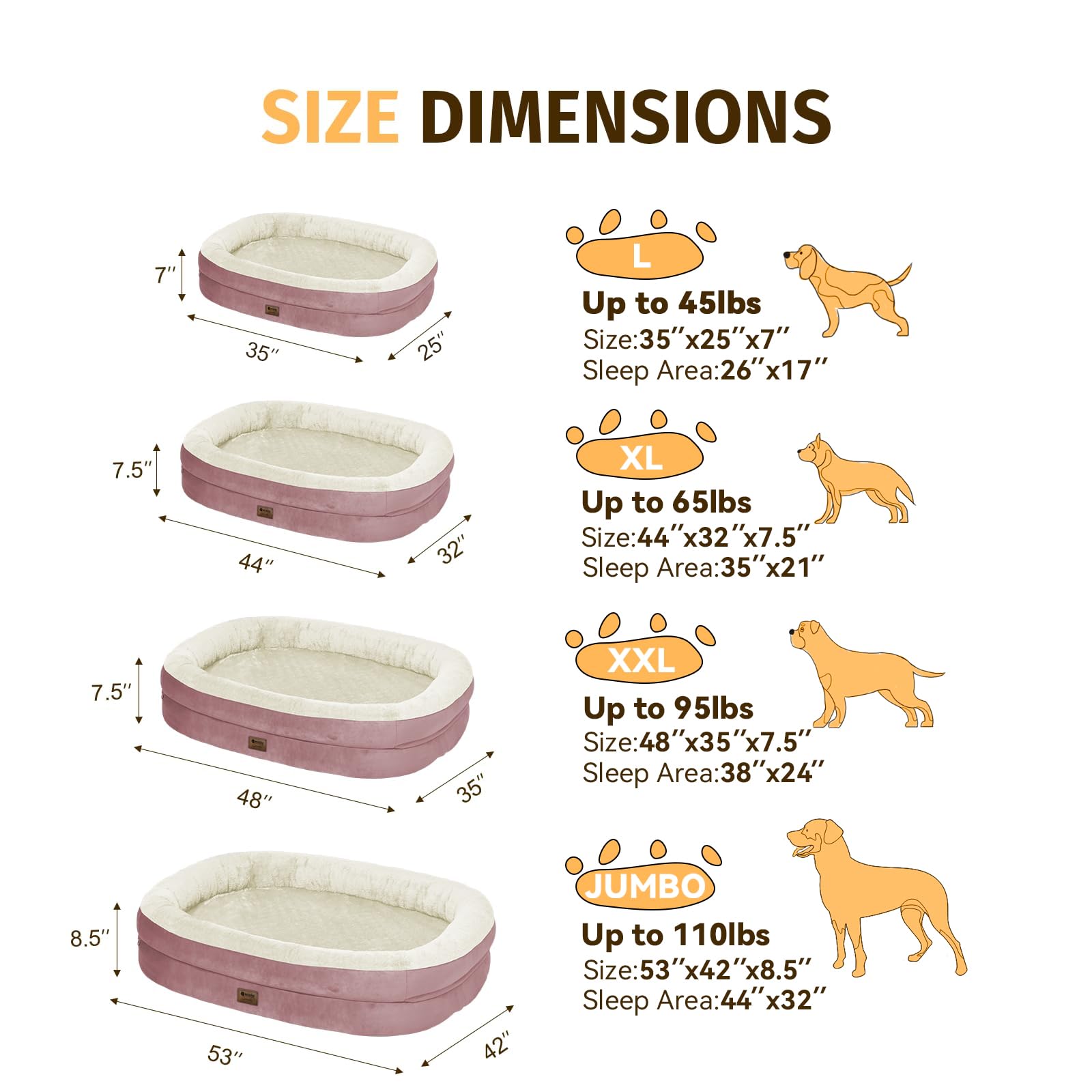 Diseño de apoyo 360° WOZOKE para un descanso seguro.