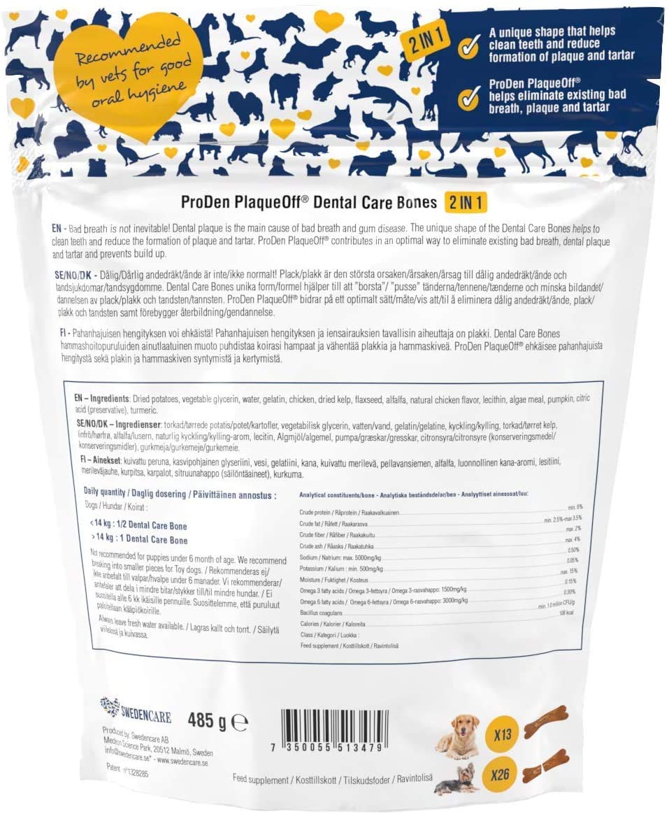Hueso dental ProDen PlaqueOff pavo con arandano para apoyo dental y aliento