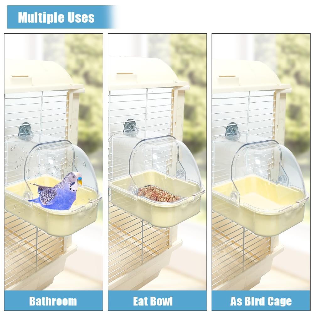 WQY GroceryShop caja transparente permite observar a las aves.