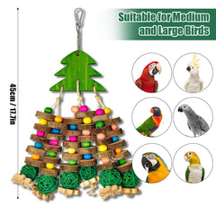 Juguete de madera natural para loro WQY GroceryShop, resistente para juego diario