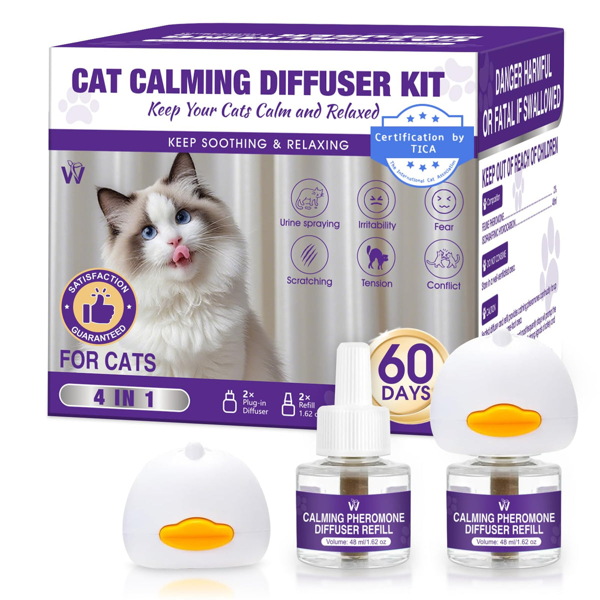Difusor WRAERC Calma Gato para reducir estrés y mejorar convivencia.