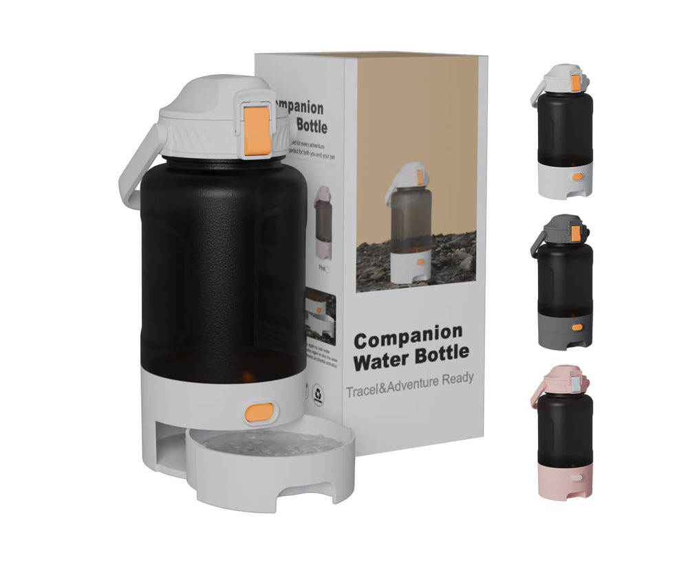Wreyng botella para perros con 50oz y doble hidratación en exteriores