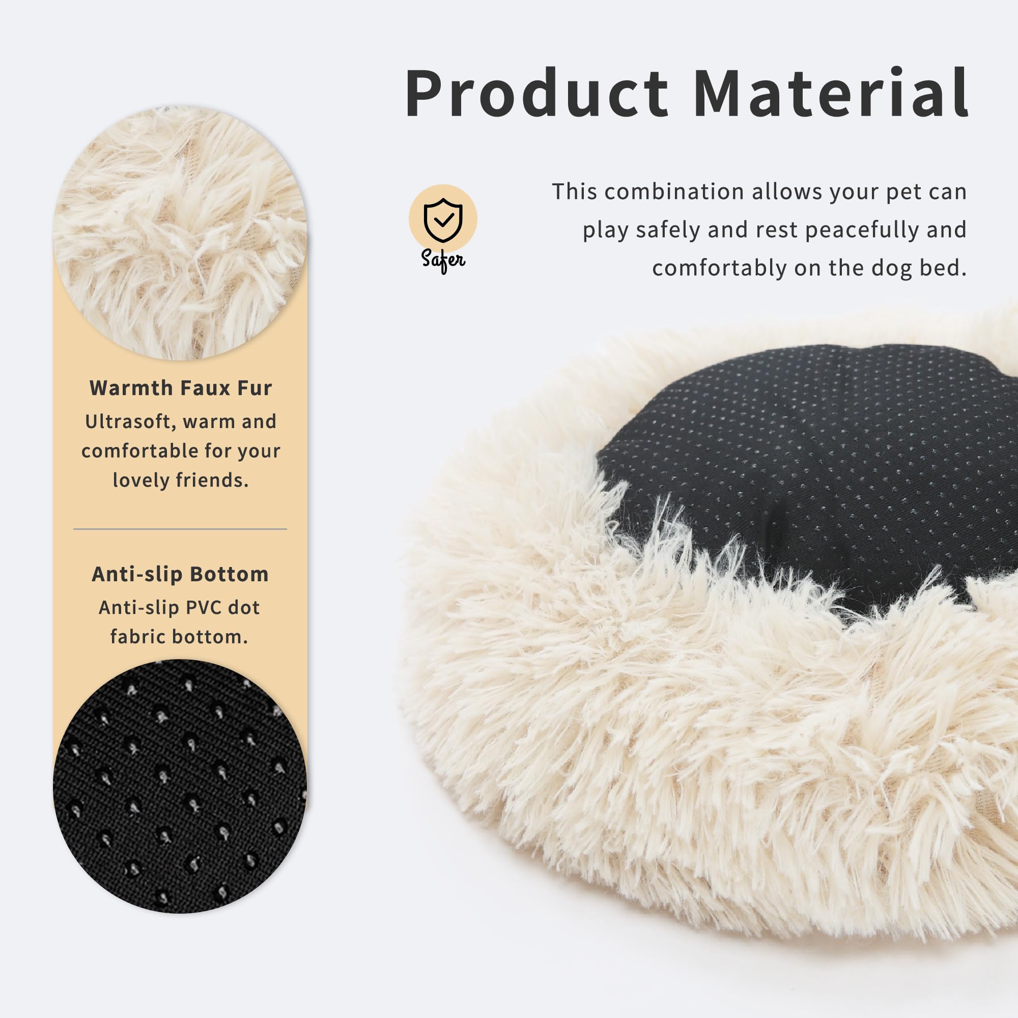 wrkfree cama perruna relleno de perla algodón suave para mayor acolchado