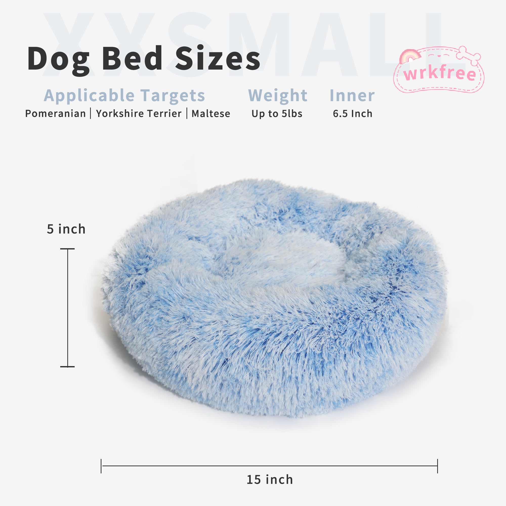 Forro de peluche Wrkfree acolchado azul para confort y suavidad.