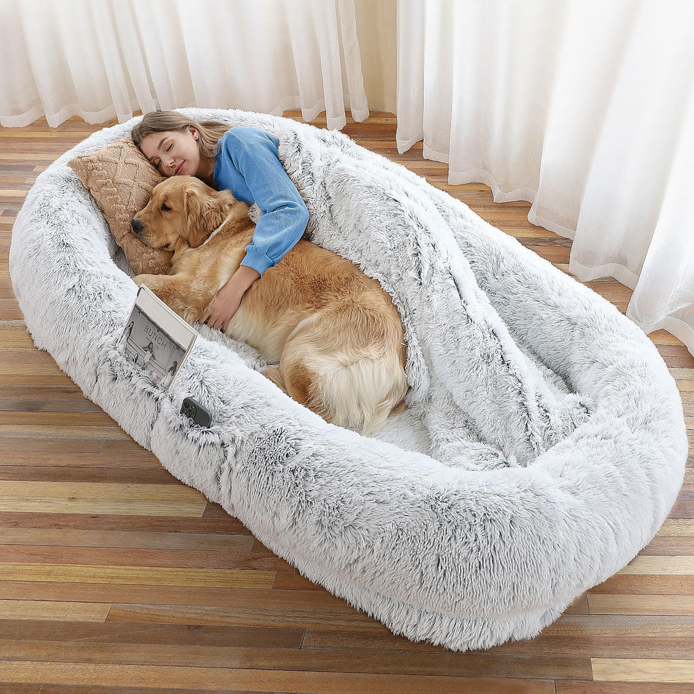 Cama humana WROS, vista general, descanso cómodo para ti y tu mascota.