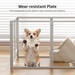 WSHPY diseño de 8 paneles ofrece espacio cómodo para mascotas.