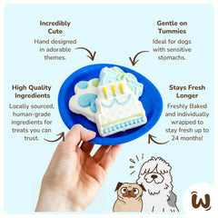 Galletas de grado humano con ingredientes locales para seguridad.