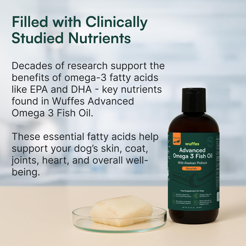 Wuffes Aceite de Pescado Alaska, ayuda a la movilidad y flexibilidad de las articulaciones.
