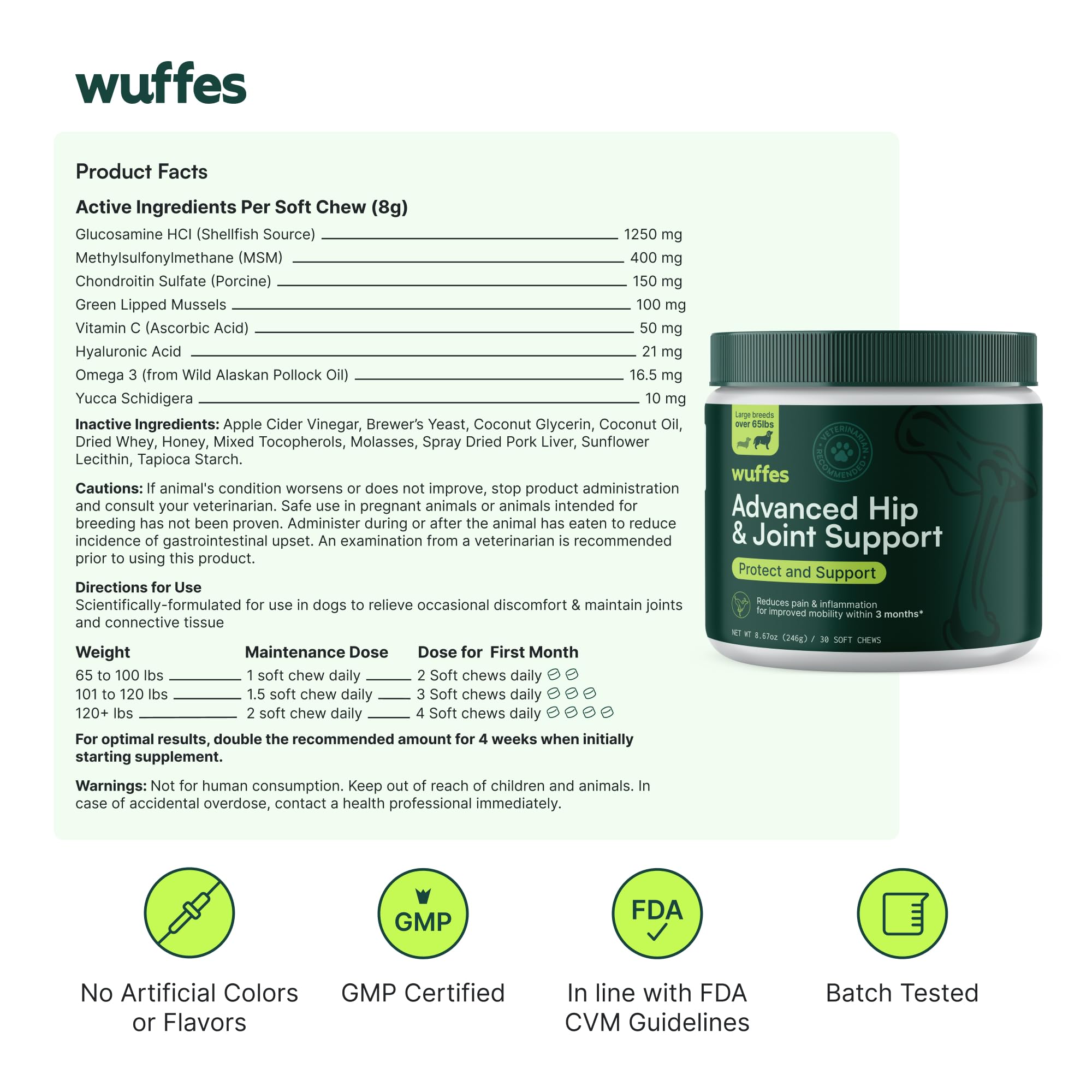 Wuffes Corazón salud Omega-3: apoyo al sistema circulatorio
