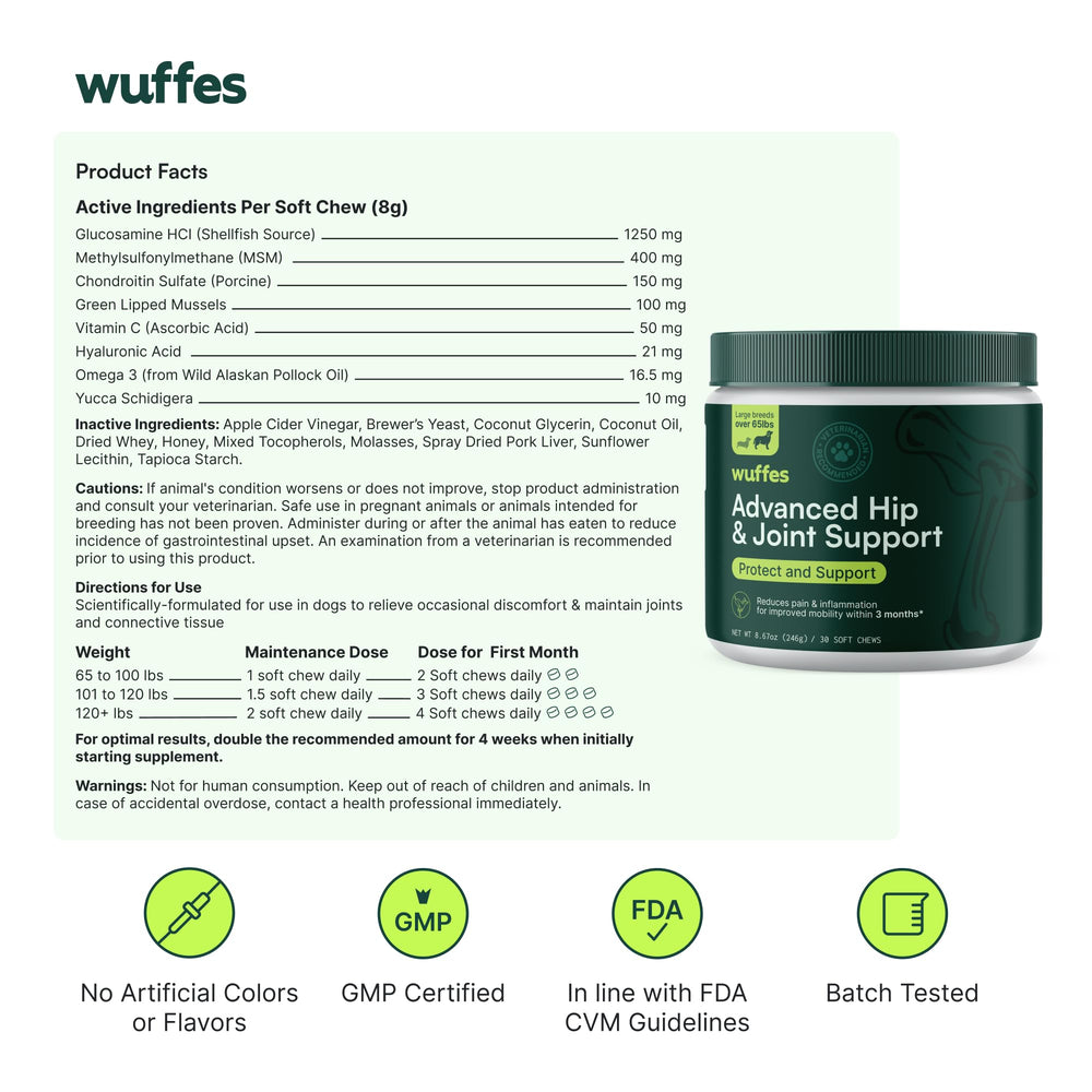 Wuffes Corazón salud Omega-3: apoyo al sistema circulatorio