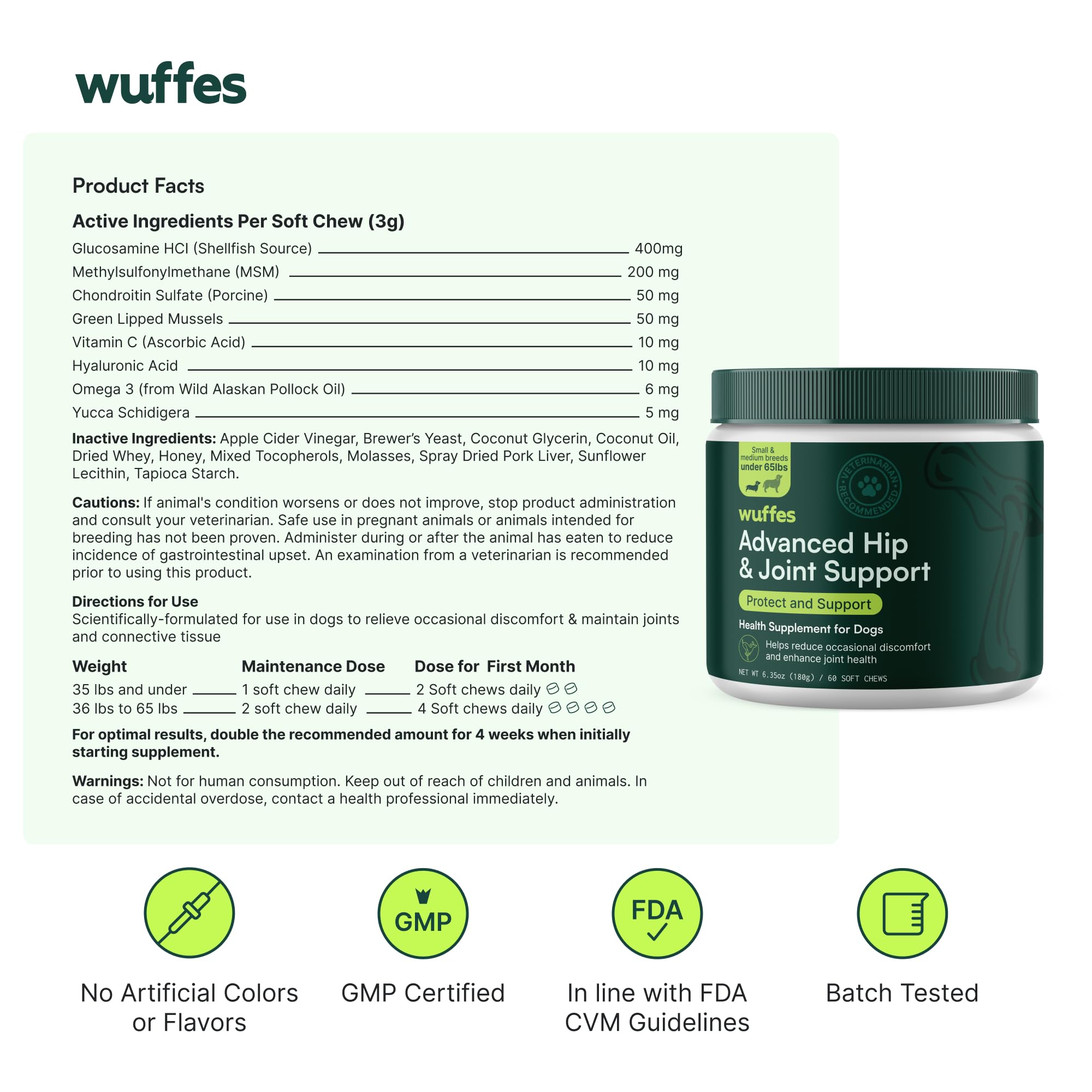 Movimiento más ágil con Wuffes, para perros activos.