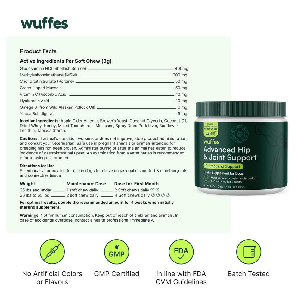 Movimiento más ágil con Wuffes, para perros activos.
